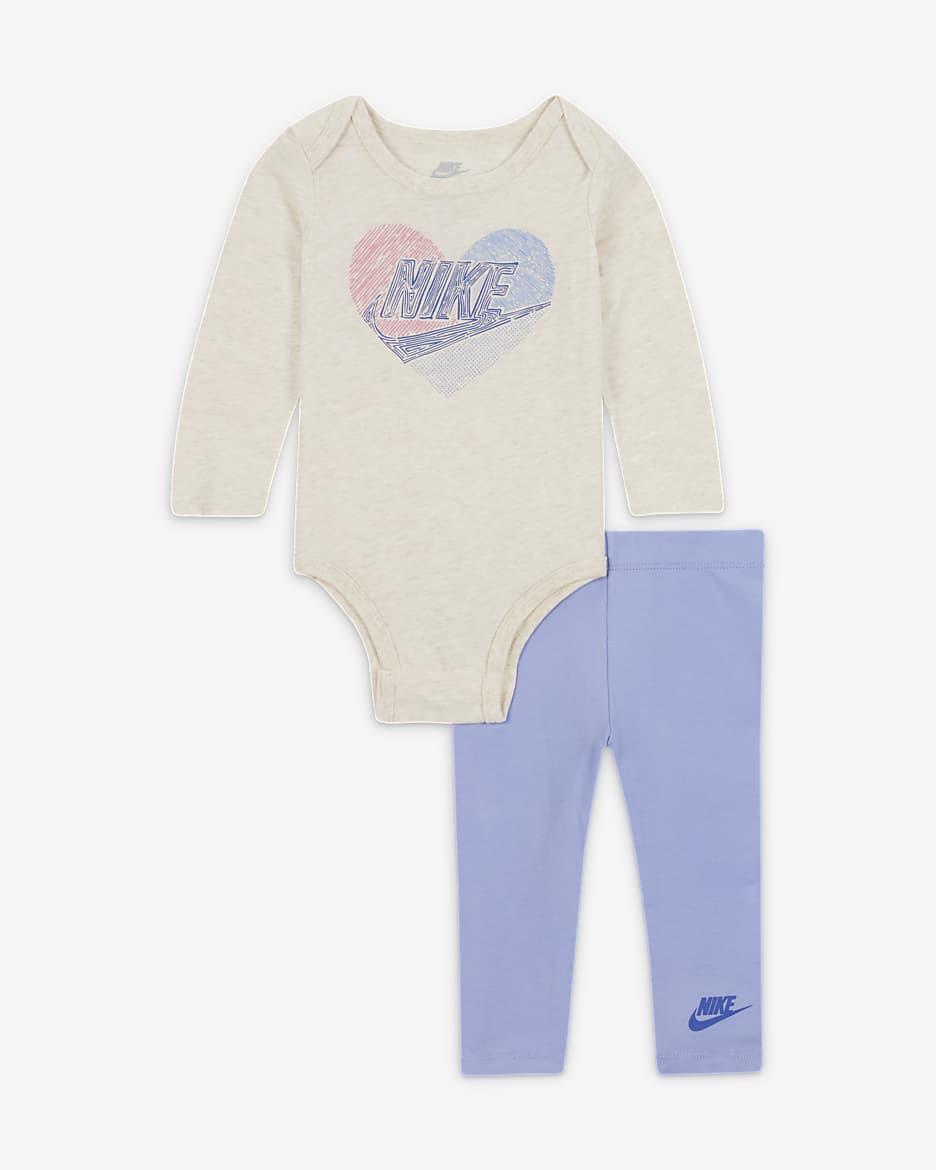 Nike Baby 3 9M Doodle Dreamer Bodysuit and Leggings Set. Nike